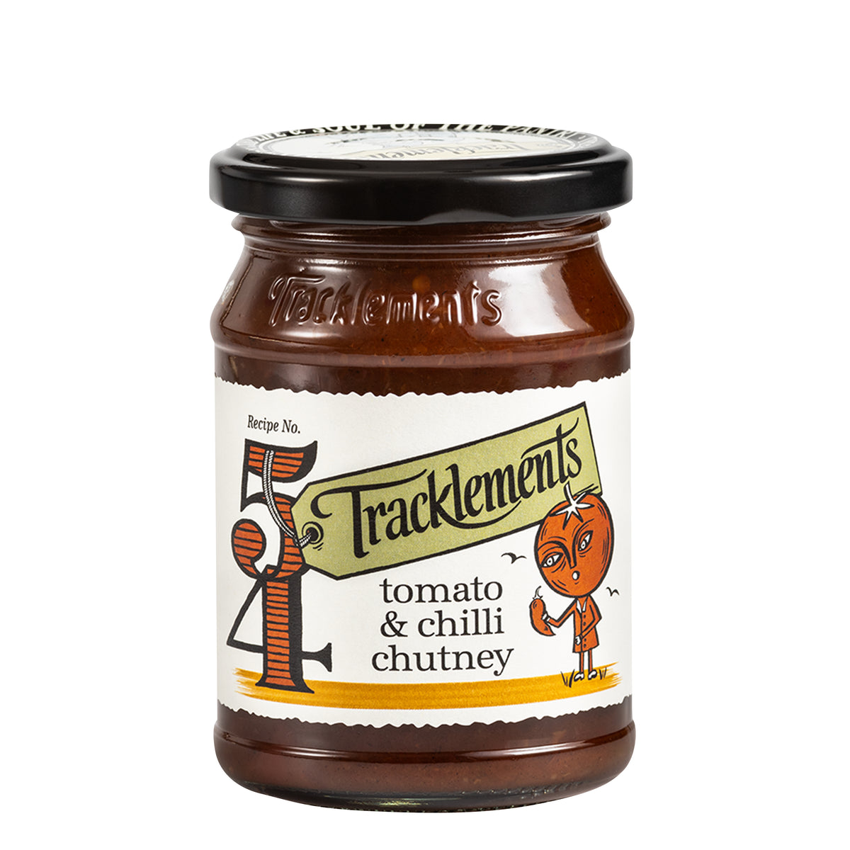 Tracklements Chutney mit Tomaten & Chili 250g - tomato & chili chutney aus England KURZES MHD 04/2026