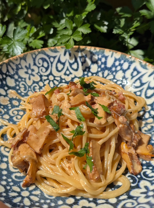 Spaghetti mit Pfifferlingen