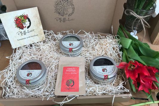 Geschenkset Hawaii-Salze in der Fingersalzdose